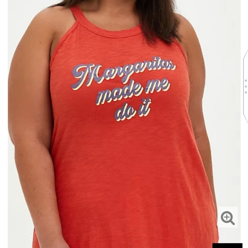🆕 4X MARGARITA RED HIGH NECK TANK